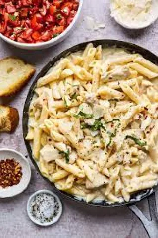 Pene in cream sauce