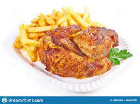 Grilled chicken and french fries