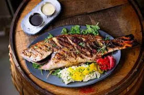 roasted bar fish