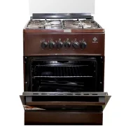 Cuisinière à gaz 4 foyers - Belle Vie - 50 × 50 cm - Marron 4