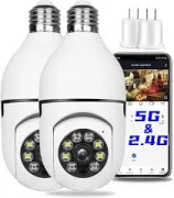 Ampoule avec caméra de sécurité WiFi 1080p sans fil intégrée - 360 degrés - Full HD 1080p - Vision Nocturne - Accès à distance  3