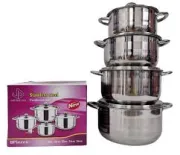 Assiettes de Service Inox Lot de 04 - 20CM , 22CM , 24CM & 26CM 3