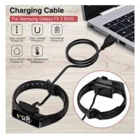 Câble Chargeur USB SKEIDO 100 cm pour Smartwatch Samsung Galaxy Fit 2 – Noir, 5V