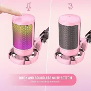 Microphone à condensateur en métal- FIFINE USB -K669B pour l'enregistrement des voix - Bleu 3