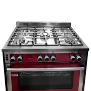 Cuisinière SIGNATURE - 5 Foyers - 60 x 90 cm - Inox - Rouge -  3