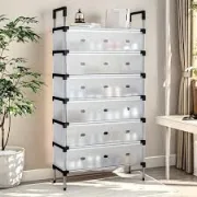 porte-chaussures en métal à 7 niveaux avec couvercle anti-poussière, étagère de rangement pour chaussures, support pour placard, entrée, salon 1