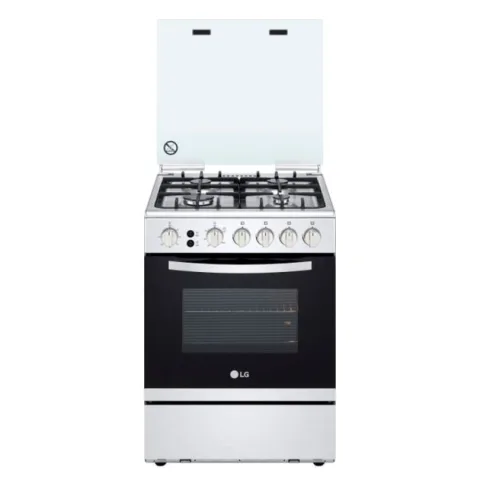 Cuisinière à Gaz LG - FA211RMA - 4 Feux - 60 x 60 cm - INOX -Argent 