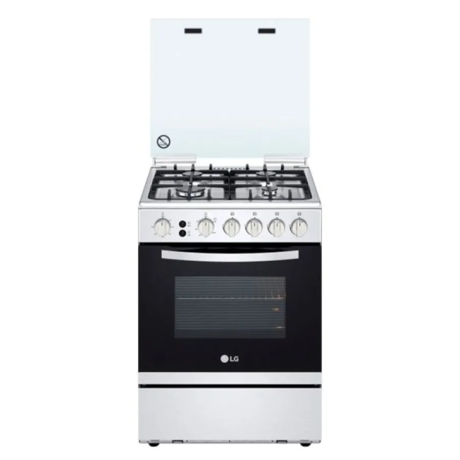 Cuisinière à Gaz LG - FA211RMA - 4 Feux - 60 x 60 cm - INOX -Argent 