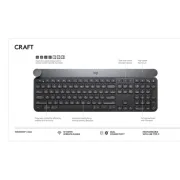 Clavier sans fil Logitech Craft 2.4Ghz et Bluetooth, cadran de saisie programmable, multi-appareils, touches rétroéclairées automatiques, rechargeable Qwerty ( Livré entre 3-5 jours ) 1