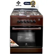Cuisinière à gaz 4 foyers - Belle Vie - 50 × 50 cm - Marron 1