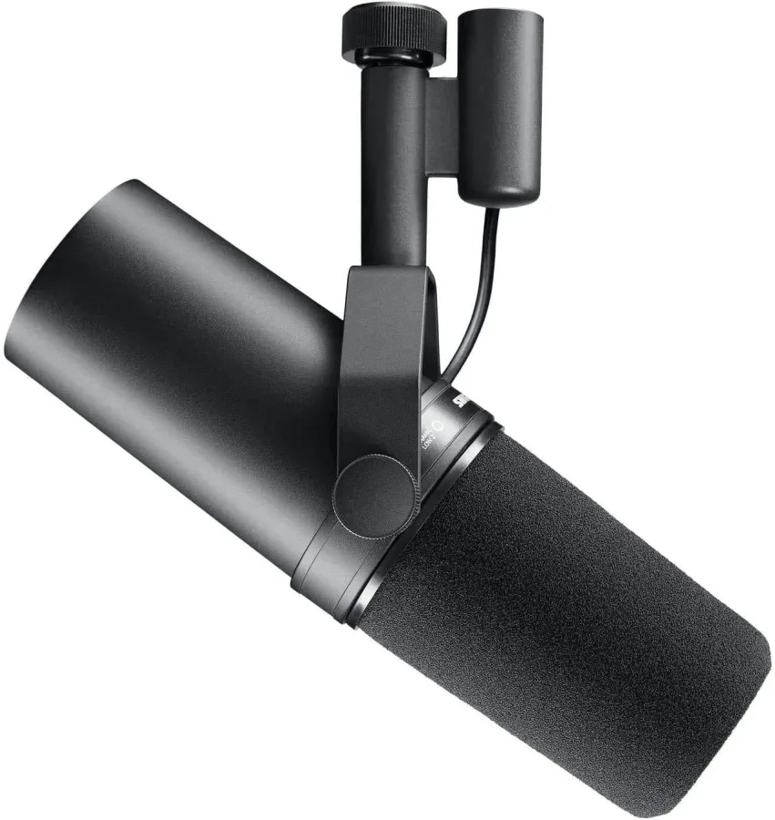 Microphone pour la voix SM7B-Cardioid Studio Microphone-Live Streaming -PC Gaming & Podcast - Noir