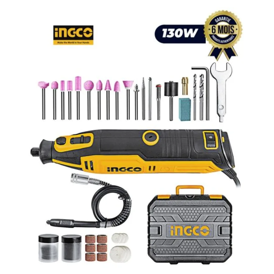 Mini meule Dremel à précision 30000 Tr|Min - INGCO MG13328 - 130 W 
